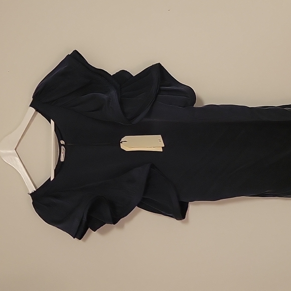 NWT Lanvin for H&M | Blue Silk Cocktail Dress | Size 4 - Picture 2 of 6